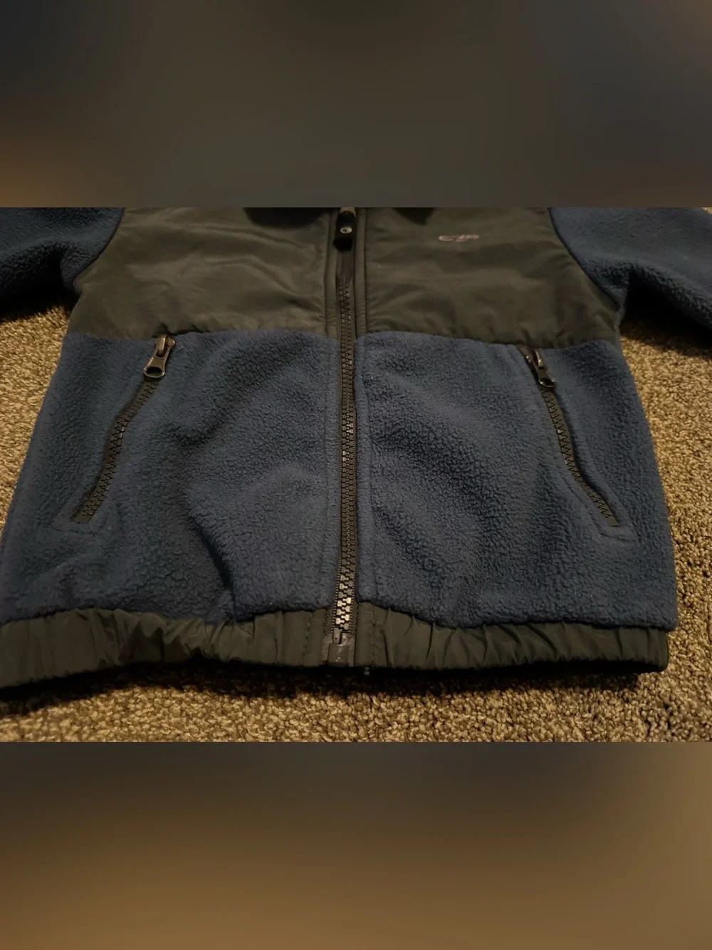 C9 by Champion Blue Fleece & Gray Nylon Jacket 2T Toddler Boys zip up coat